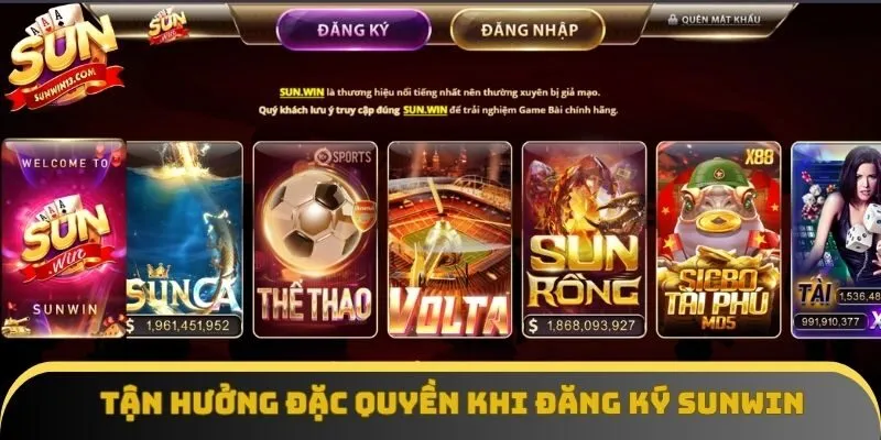 Tận hưởng đặc quyền khi đăng ký Sunwin Tận hưởng đặc quyền khi đăng ký Sunwin