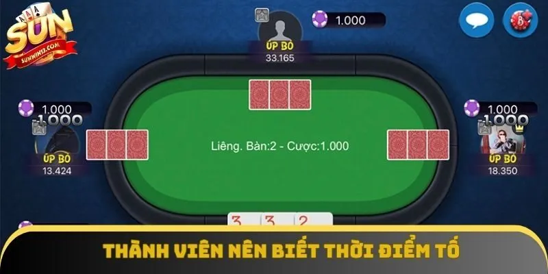 Thành viên nên biết thời điểm tố thông minh